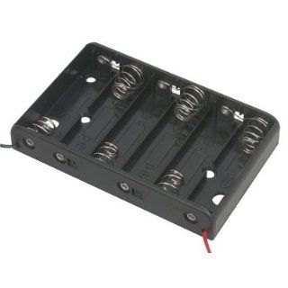 BATTERY HOLDER, 6 AA, WIRES Electronic Components