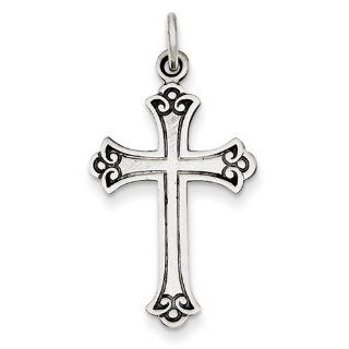 Cross Pendant in Sterling Silver   Superb   Unisex Adult   Glossy Finish Jewelry