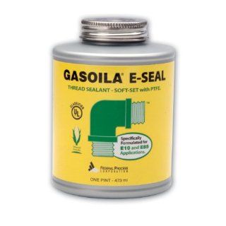 Gasoila E Seal Pipe Thread Sealant with PTFE Paste, Non Toxic,  100 to 600 Degree F, 1/2 Pint Brush