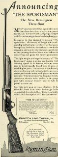 1930 Ad Remington Arms Sportsman Three Shot Hunt Rifle   Original Print Ad  