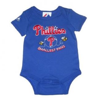 Majestic Philadelphia Phillies MLB Baby Short Sleeve One Piece Romper / Onesie 18 Blue  Infant And Toddler Sports Fan Apparel  Sports & Outdoors