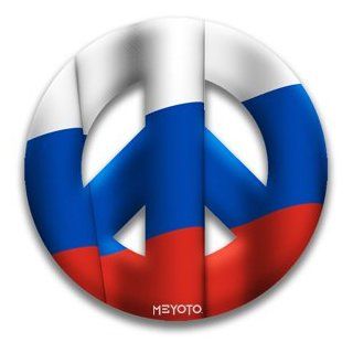 Peace Symbol Magnet of Russia Flag by MEYOTO LLC Kitchen & Dining