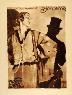 1926 Ludwig Hohlwein Kunstlerspiele Boccaccio Poster   Original Photogravure   Prints