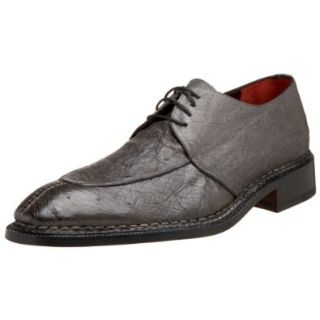  Bruno Magli Men's Burg Ostrich Lace UpDark Grey5 M Shoes