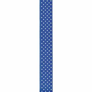 Offray Grosgrain Swissdot Craft Ribbon, 3/8 Inch x 12 Feet, Century Blue