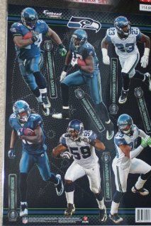 Seattle Seahawks Fathead NFL 6 Player Team Set Official Wall Graphics  Sports Fan Wall Banners  Sports & Outdoors