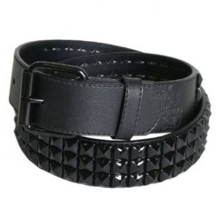 PUNK/ROCK/EMO Black 3 Row Studded Belt with Black Studs ON SALE THIS WEEK ONLY (X Large) Clothing