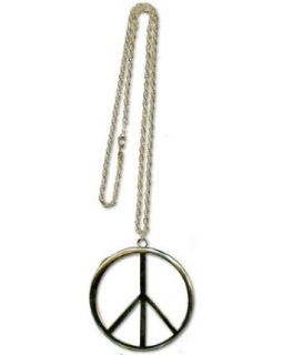 Gold Peace Sign Necklace (extra Large) Clothing