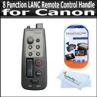 8 Function LANC Remote Control Handle for Canon HF R52, HF R50, HF R500, ZR 1000 ZR 2000 XH A1 XH G1 XL H1 XL1 XL1s GL2 GL1 GL3 XL2 XL3 Canon VIXIA HF G10, HF M32, HF M40, HF M41, HF R20, HF R21, HF S21, HF S30, HV40, HF M400, HF R200 HD Camcorder +  Trip