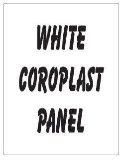 NEOPlex 24" x 36" White Corrugated Plastic Replacement Panel for Sidewalk Sandwich Board A frame Signs  Business And Store Signs 