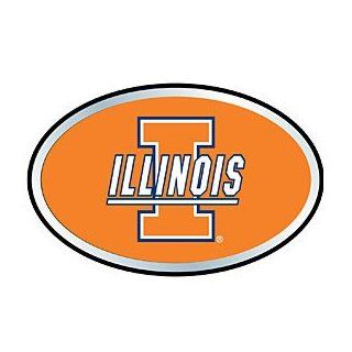 Illinois Fighting Illini COLOR Chrome Auto Emblem Decal Football University of  Sports Fan Automotive Magnets  Sports & Outdoors