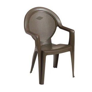 Grosfillex® Trinidad Stacking Armchair   Bronze Mist (Sold In Pk. Qty 24)  Patio Dining Chairs  Patio, Lawn & Garden