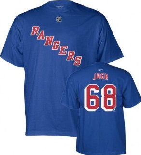 Jaromir Jagr Reebok Dark Royal Name and Number New York Rangers T Shirt  Sports & Outdoors
