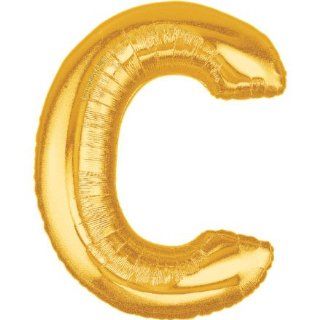 Large Letter C Gold Megaloons 40" Mylar Balloon Kitchen & Dining