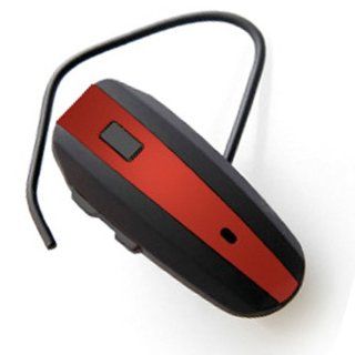 Suave Crimson Red Handsfree Bluetooth Earbud Headset with Detacheable Ear Hook For LG Extravert 