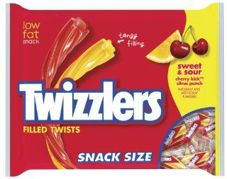 Twizzlers Sweet & Sour Filled Twists, Snack Size, 16.6 Ounce Bags (Pack of 6)  Licorice Candy  Grocery & Gourmet Food