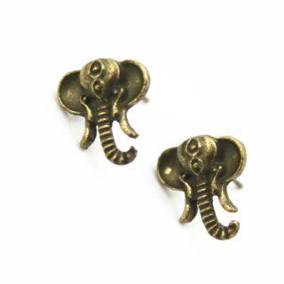 Joyside Retro Cute Mini Cute Baby Elephant Earrings Color Bronze Jewelry