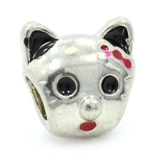 Pro Jewelry "Hello Kitty" Charm Bead for Snake Chain Charm Bracelets Kitty Litter Box Jewelry