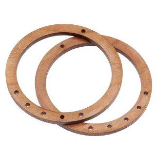 Cherry Wood Large Open Circle Connector Link Chandelier Earring Parts 50mm (2)