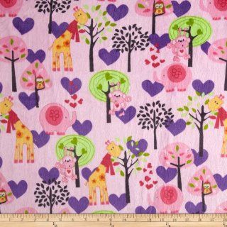 Minky Animal in Recess Pink Fabric
