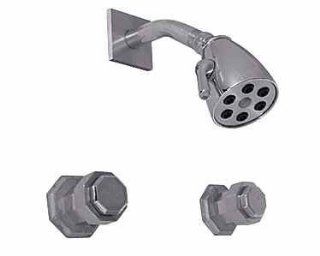 Watermark 86 6 WB AB Cascade Antique Brass 2 Valve Shower Set   Bathtub And Showerhead Faucet Systems  