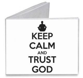 Keep Calm and Trust God Meditating   Paper Tyvek Wallet Clothing