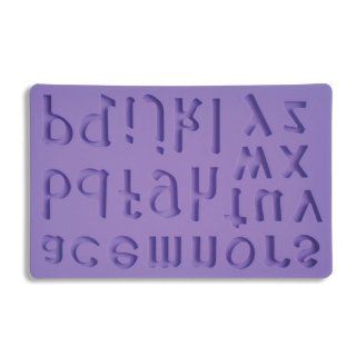 TANGCHU Silicone 16 Letters/alphabets Shape Fondant&gum Paste Mold 7.87*5.12inch Purple Kitchen & Dining