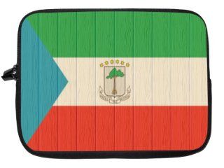 15 inch Rikki KnightTM Equatorial Guinea Flag on Distressed Wood Laptop Sleeve Computers & Accessories