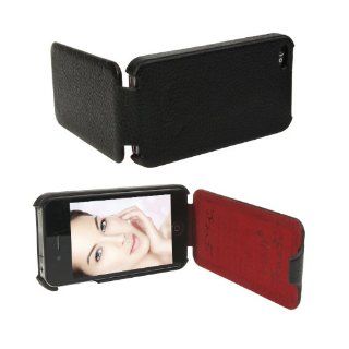 Imported Ultra Soft Leather iPhone Case, Wallet iPhone Cover, iPhone 4 Case, iPhone 4s Case   Black   Alpha Company Cell Phones & Accessories