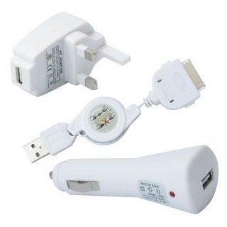 Daffodil IPC300 iPod 3 in One Charging & Data Kit Mains, Car and USB Power Adaptor & Charger for iPod Touch, iPhone 3G/3GS/4/4S and Almost All Types  and Portable Audio/Video Players with USB Data Cable *** PLEASE GO TO "Special Offers and 