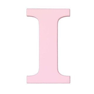 8 Inch Wall Hanging Wood Letter I Pink   Nursery Wall Decor