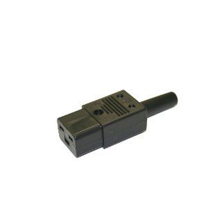 Interpower 83011430 IEC 60320 C19 Rewireable Connector, IEC 60320 C19 Socket Type, Black, 16A/21A Rating, 250VAC Rating