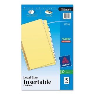 Avery   Worksaver Insertable Tab Index Dividers, 8 Tab, 8.5 x 14, Clear, 8/set 