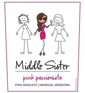 Middle Sister Pink Passionista Pink Moscato NV Wine