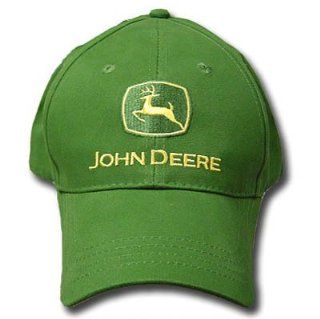JOHN DEERE GREEN LOGO HAT CAP FARM NEW COTTON ADJ  Sports & Outdoors