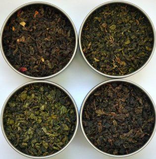 Heavenly Tea Leaves Oolong Tea Sampler Gift Set   4 Bestselling Cans   Approximately 25 Servings of Tea Per Can  Grocery Tea Sampler  Grocery & Gourmet Food