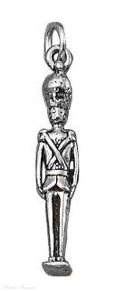 Sterling Silver 3D Soldier Nutcracker Military Charm Jewelry