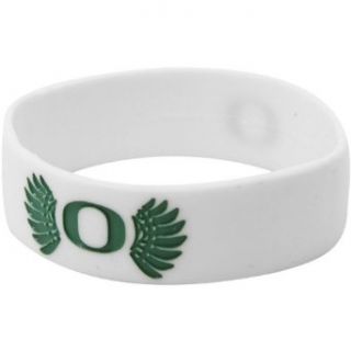 NCAA Oregon Ducks Youth White Silicone Wristband  Sports Wristbands  Clothing