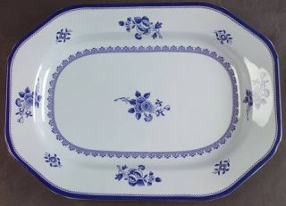 Spode Gloucester Blue (No Trim) 12 Oval Serving Platter, Fine China Dinnerware