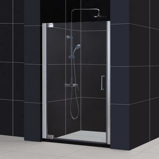 Dreamline DL6201C01CL Frameless Shower Door, 36 by 36 Elegance Pivot amp; SlimLine Single Threshold Base