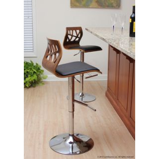 LumiSource 26 Adjustable Swivel Bar Stool BS JY FL BK+W / BS JY FL WAL+BK Se