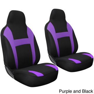Oxgord 2 piece Integrated High Back Bucket Seat Cover Set For Two Front Chairs