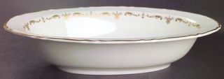 Royal Worcester Gold Chantilly 10 Oval Vegetable Bowl, Fine China Dinnerware  