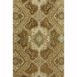 Hand tufted Ferring Brown Wool Rug (36 X 56)