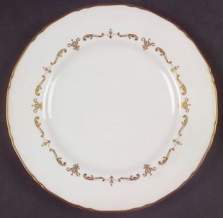 Royal Worcester Gold Chantilly Salad Plate, Fine China Dinnerware   Gold Scroll&