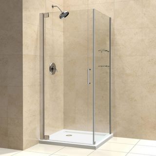 Dreamline SHEN413434101 Shower Enclosure, 34 by 34 Elegance Frameless Pivot, Clear 3/8 Glass Chrome