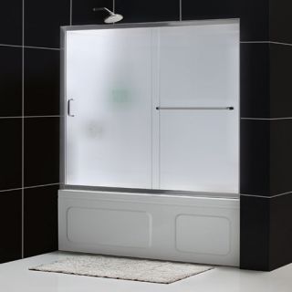 Dreamline DL699204FR Bathtub Shower Door, 56 to 60 InfinityZ Frameless Sliding amp; QWALLTub Backwalls Kit