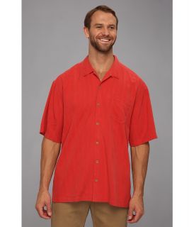 Tommy Bahama Big & Tall Big Tall Sand Crest Stripe Camp Shirt Mens Short Sleeve Button Up (Red)