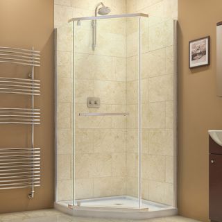 Dreamline SHEN214040004 Shower Enclosure, 40 1/8 by 40 1/8 Prism Frameless Pivot, Clear 3/8 Glass Brushed Nickel