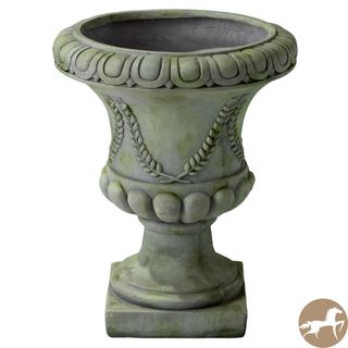 Christopher Knight Home Athenian 19 inch Grey With Green Moss Urn Planter